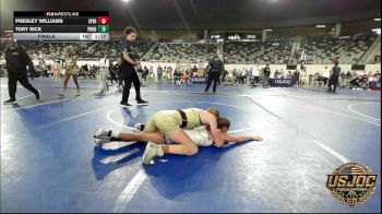 90 lbs Final - Presley Williams, Sperry Wrestling Club vs Tory Rice, Prodigy Elite Wrestling