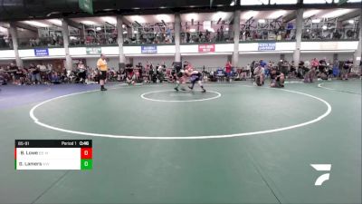 85-91 lbs Semifinal - Brady Lowe, Backyard Brawlers - Midwest vs Gavin Lamers, Wrightstown Wrestling