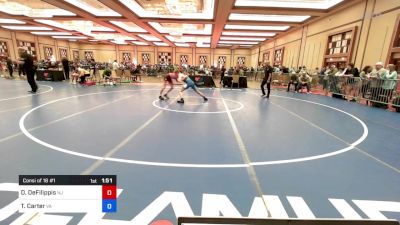 113 lbs Consi Of 16 #1 - David DeFilippis, Nj vs Tristan Carter, Va