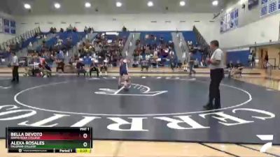 123 lbs Semifinal - Alexa Rosales, Palomar College vs Bella Devoto, Santa Rosa College