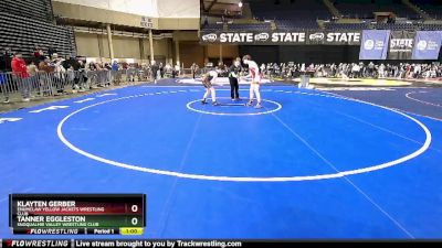 120 lbs Quarterfinal - Tanner Eggleston, Snoqualmie Valley Wrestling Club vs Klayten Gerber, Enumclaw Yellow Jackets Wrestling Club