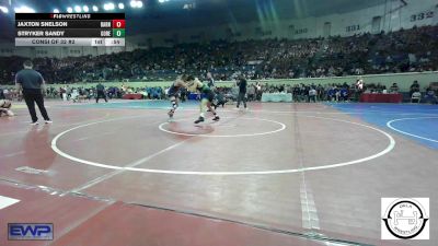 130 lbs Consi Of 32 #2 - Jaxton Snelson, Barnsdall Youth Wrestling vs Stryker Sandy, Gore Public Schools