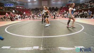 95 lbs Consolation - Arwen Frisby, Skiatook Youth Wrestling vs Jemma Patteson, IRONMEN Wrestling Club