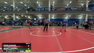 130 lbs Round 1 (16 Team) - Meyer Schnoor, Askren Wrestling Academy 2 vs Beckett Campbell, Burnett Trained