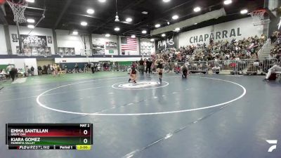 140 lbs Semifinal - Kiara Gomez, Murrieta Valley vs Emma Santillan, Great Oak