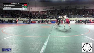 200 lbs Consi Of 16 #1 - Zayden McManus, Fort Gibson Youth Wrestling vs Casen Leep, Sequoyah Tahlequah JH