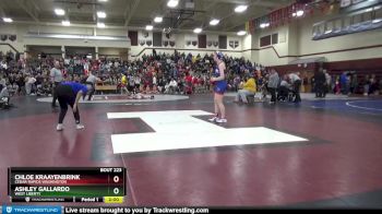 126B 1st Place Match - Chloe Kraayenbrink, Cedar Rapids Washington vs Ashley Gallardo, West Liberty