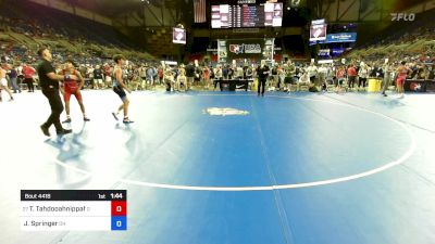 126 lbs Rnd Of 64 - Talon Tahdooahnippah, OK vs Joseph Springer, OH