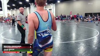 132 lbs Semis & Wb (16 Team) - Gavin Braun, SD Blue vs Brayden Kreikemeier, Capitian Nebraska (A Team)