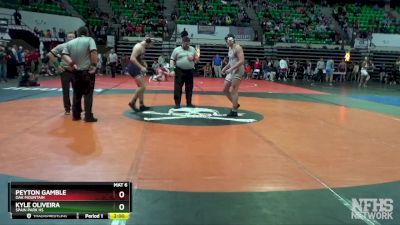 7A 215 lbs Quarterfinal - KYLE OLIVEIRA, Spain Park HS vs PEYTON GAMBLE, Oak Mountain