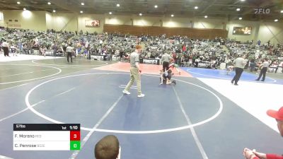 57 lbs Rr Rnd 2 - Fitz Moreno, Red Wave WC vs Cameron Penrose, Bozeman WC