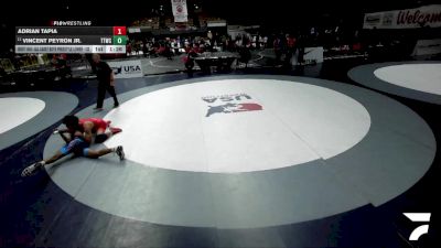 All Cadet Boys Freestyle Lower - 132 lbs Quarters - Adrian Tapia vs Vincent Peyron Jr., Tulare Titans Wrestling Club