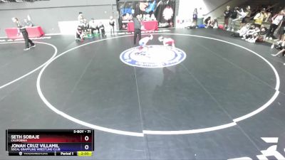 71 lbs Semifinal - Seth Sobaje, California vs Jonah Cruz Villamil, Socal Grappling Wrestling Club