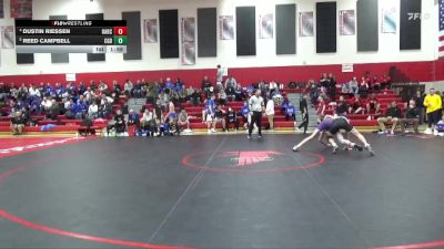 150 lbs Quarterfinal - Reed Campbell, Clarion-Goldfield-Dows vs Dustin Riessen, OABCIG