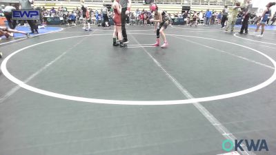 70 lbs Rr Rnd 1 - Kinsley Kaulaity, Chickasha Youth Wrestling vs Lily Keith, Perry Wrestling Academy