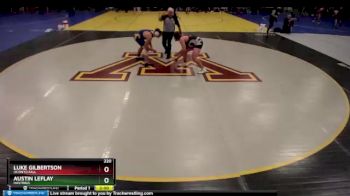 220 lbs Champ. Round 1 - Luke Gilbertson, Oconto Fall vs Austin Leflay, Hastings