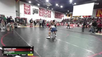 157 lbs 7th Place Match - Anthony Vera, Long Beach Wilson vs Fred Ekberg, Santa Monica