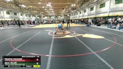 130 lbs Cons. Round 2 - Beck Miller, Touch Of Gold Wrestling Club vs Francis Maynard, Touch Of Gold Wrestling Club