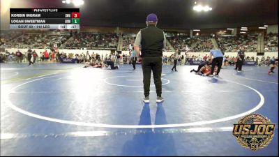 140 lbs Quarterfinal - Korbin Ingram, Shelton Wrestling Academy vs Logan Sweetman, Bristow Youth Wrestling