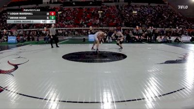 4A 144 lbs Cons. Round 3 - Logan Marshall, Snake River vs Devan Hoge, Bear Lake