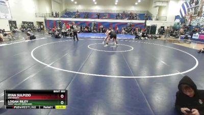 285 lbs Quarterfinal - Logan Riley, West Valley (Spokane) vs Ryan Sulpizio, University