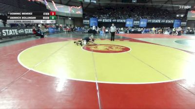 Boys 2A 126 lbs Cons. Round 3 - Dominic Mendez, Othello vs Derrick Bollinger, West Valley (Spokane)