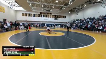 150 lbs 3rd Place Match - Nico Sturgis, St. John`s School Houston vs Jackson Grace, Ft. Worth Country Day School