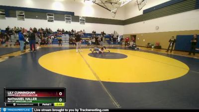 97 lbs Quarterfinal - Nathaniel Haller, Big Cat Wrestling Club vs Lily Cunningham, Prometheus Wrestling Club