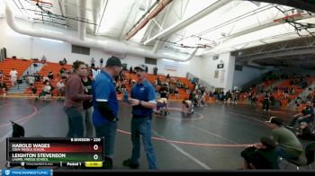 220 lbs 1st Place Match - Harold Wages, Cody Middle School vs Leighton Stevenson, Laurel Middle School