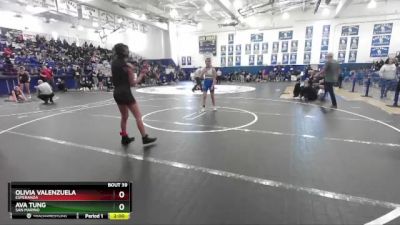 110 lbs Champ. Round 1 - Olivia Valenzuela, Esperanza vs Ava Tung, San Marino