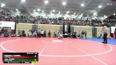 120 lbs 1st Place Match - Kam Stash, Crown Point vs Qwenell Gabriel, Lakeland