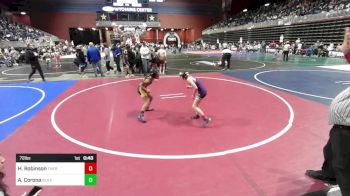 72 lbs Consolation - Hayden Robinson, Thermopolis WC vs Alexzeah Corona, Blazers WC