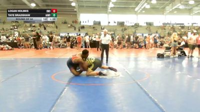 195 lbs Round Of 64 - Logan Holmes, Doughboy Black - HSB vs Taye Bradshaw, All American Wrestling Club - HSB