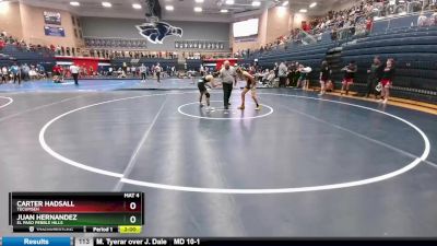 120 lbs Cons. Round 1 - Juan Hernandez, El Paso Pebble Hills vs Carter Hadsall, Tecumseh