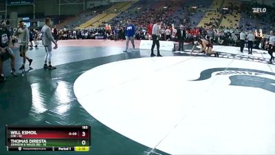 165 lbs Placement Matches (16 Team) - Will Esmoil, Coe vs Thomas DiResta, Johnson & Wales (RI)