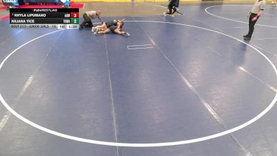 Junior Girls - 100 lbs Quarters - Khyla Lipumano, Arizona Girls Wrestling vs Juliana Tice, Team Hammer Wrestling Academy