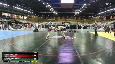 120 lbs Cons. Round 4 - Chris Phillips, Central (Carroll) vs Cohen Hargrove, Social Circle