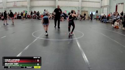 100 lbs Round 5 (8 Team) - Braydin Taby, Warhawks Wrestling vs Colin LaForge, Mat Assassins Red