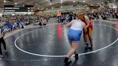 285 lbs Quarterfinals (8 Team) - Cole Hitson, Cleveland High School vs Rodmehr Heidari, Ravenwood High School