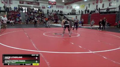 113 lbs Semifinal - Konstantinos Panos, Iowa City, Liberty vs Jakob Litherland, Clinton