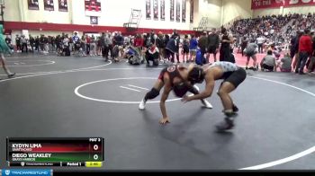 157 lbs Cons. Round 2 - Kydyn Lima, Unattached vs Diego Weakley, Grays Harbor