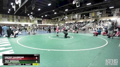 130 lbs Round 1 - Vincent Giambrone, Fallbrook Wrestling Club vs Troy Brennan, Escondido Thundercats