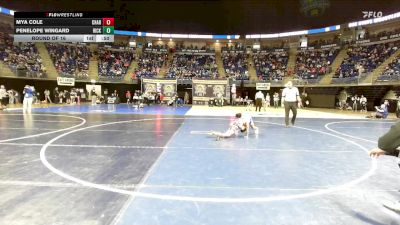 60 lbs Round Of 16 - Mya Cole, Chartiers-Houston vs Penelope Wingard, Hickory