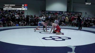 79 kg Champ. Rd Of 32 - Brody Sendele, Hononegah Wrestling Club vs Cody Kirk, CLT Regional Training Center