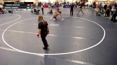 16U - 126 lbs 5th Place Match - August Hartung, Stillwater Area Wrestling vs Gabriel Ramirez, Kenyon-Wanamingo