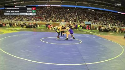 D1-106 lbs Cons. Round 1 - Nick Martinek, L`Anse Creuse HS vs Hunter Sutfin, Hastings HS