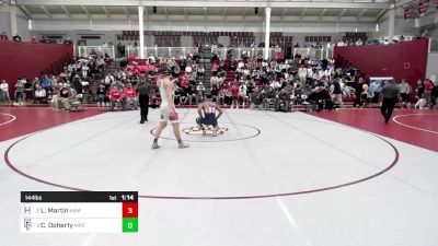 144 lbs Semifinal - Luke Martin, Hammond vs Conner Doherty, Mt. Pisgah Christian