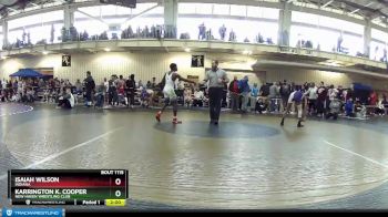 120 lbs Champ. Round 2 - Isaiah Wilson, Indiana vs Karrington K. Cooper, New Haven Wrestling Club