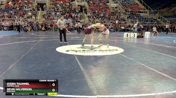 152 lbs Champ. Round 1 - Ayden Thummel, Central Cass vs Devin Halverson, Bismarck