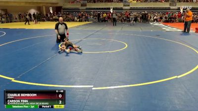 45 lbs Cons. Round 2 - Carson Finn, Blackduck/Cass Lake Bena (BCLB Bears) vs Charlie Bemboom, Foley